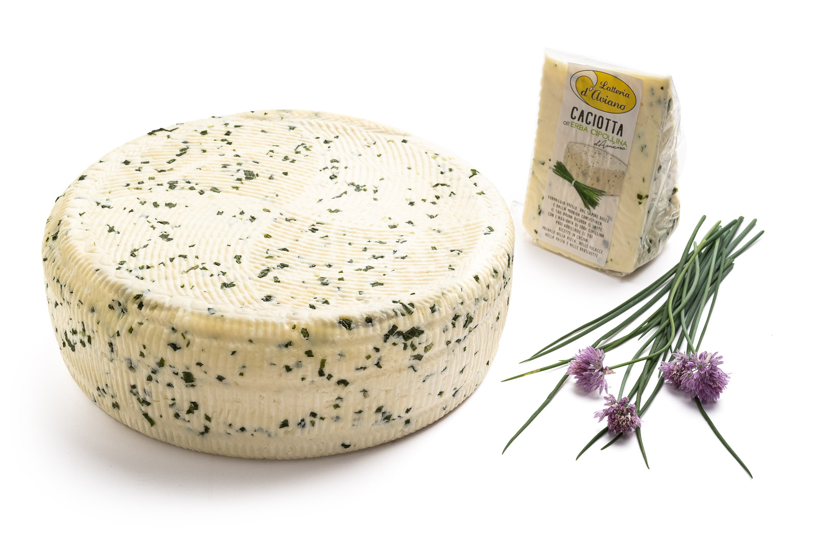 Caciotta d'Aviano erba cipollina - Del Ben formaggi - 2kg