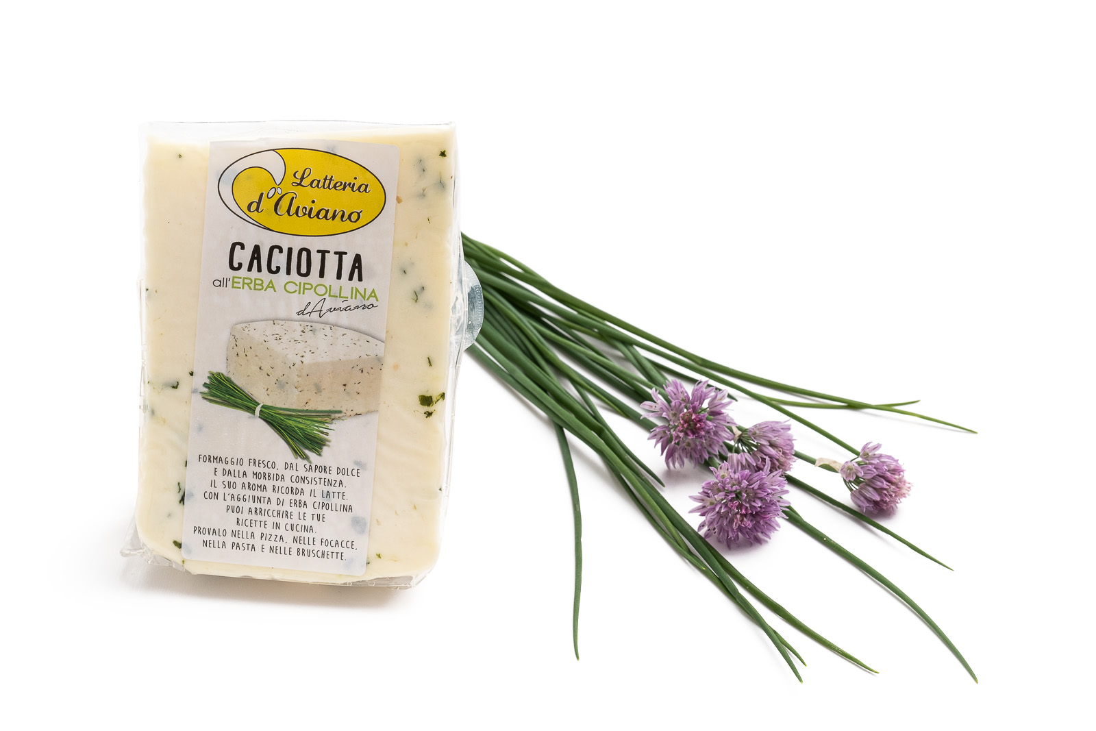 Caciotta d'Aviano erba cipollina - Del Ben formaggi - 300g