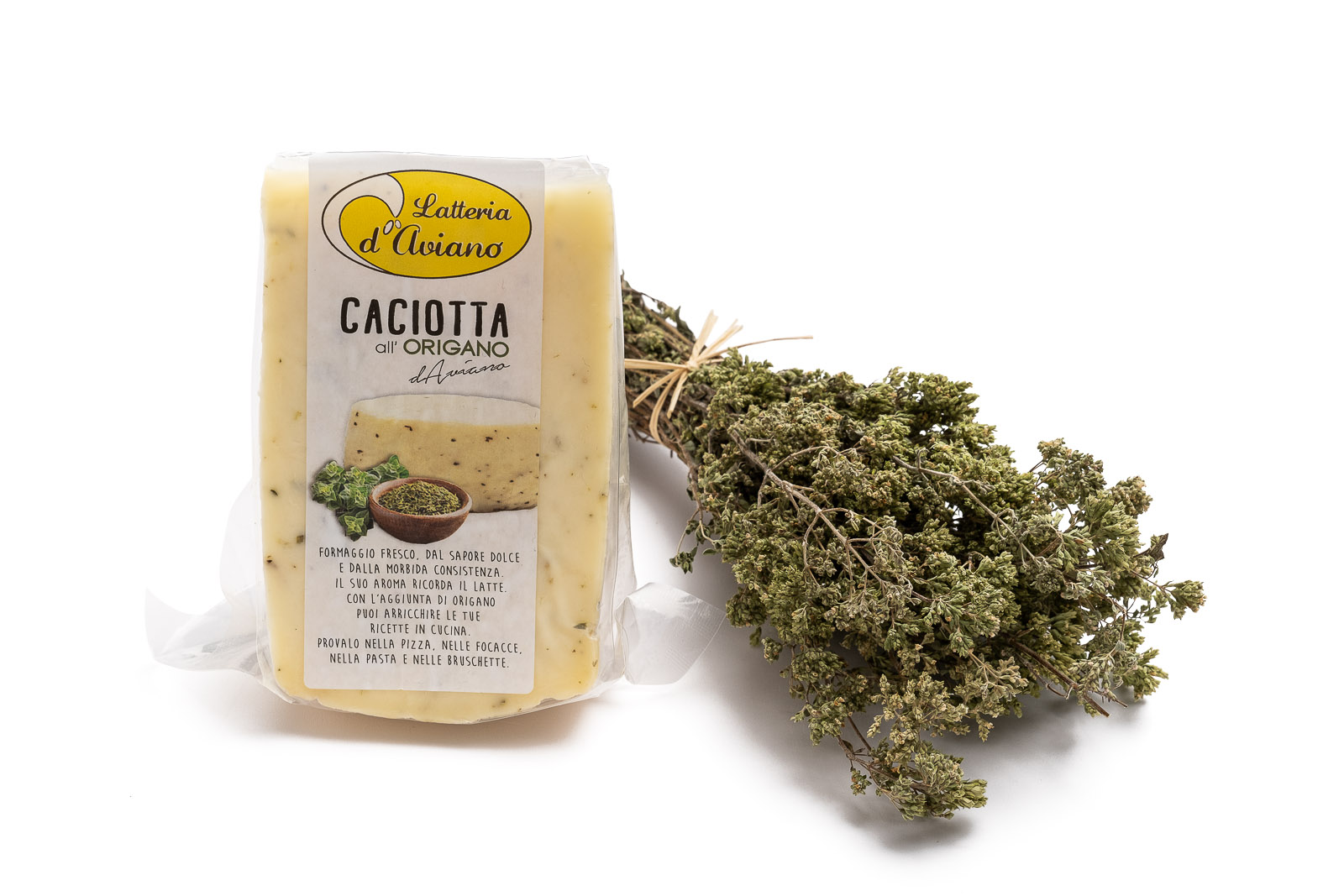Caciotta d'Aviano - origano- Del Ben formaggi - 300g