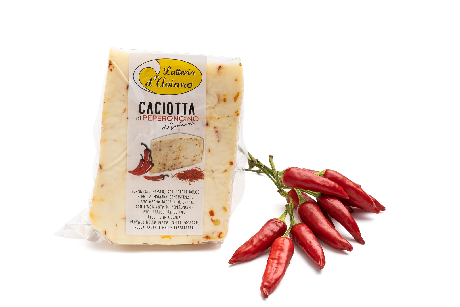 Caciotta d'Aviano - peperoncino- Del Ben formaggi - 300g