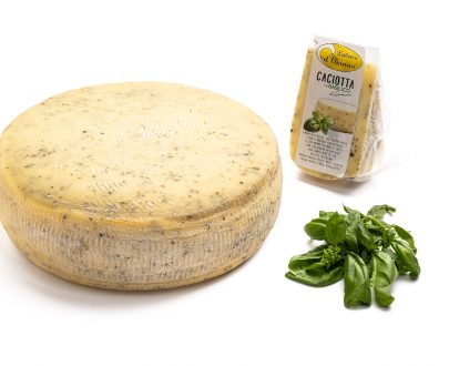 Caciotta d'Aviano basilico - Del Ben formaggi - 2kg