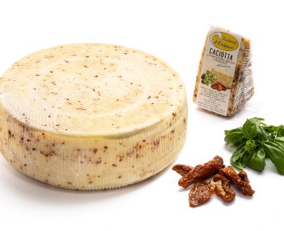 Caciotta d'Aviano pomodoro e basilico - Del Ben formaggi - 2kg