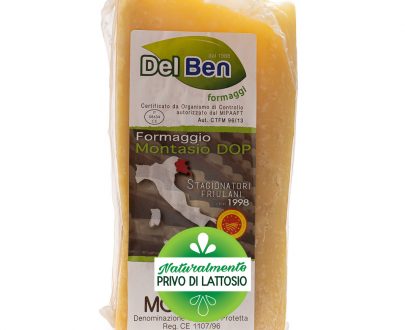 Formaggio - senza lattosio - Montasio stravecchio - DOP PN casello 208 - Del Ben formaggi - 300 g